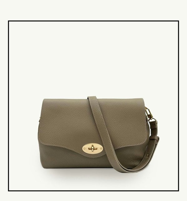 Apatchy London The Maddie Maxi Leather Bag - Mushroom