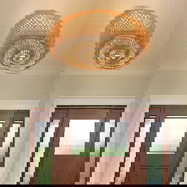Lightsin Handcrafted Zen Bamboo Weave LED Ceiling Light Lightsin UK 