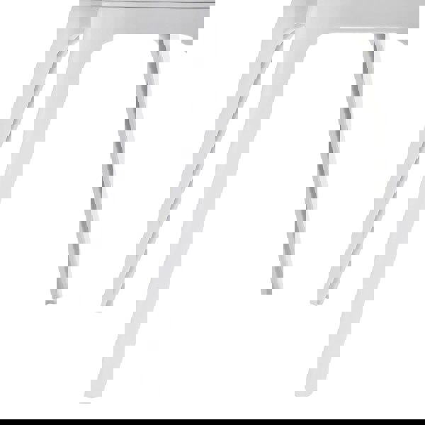 Classic White Plastic Chair, Set of Four, Durable and Lightweight Living and Home