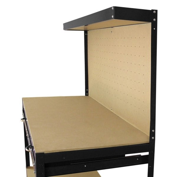 Monstershop Workbench with Pegboard and Drawer - Black