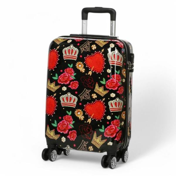 Snowball Strong Expandable Hard Shell Dual 4 Wheel Suitcase Set Print Luggage Cabin Travel Bag