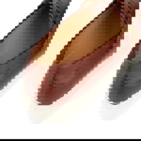 Embassy London Walter - Brown - Men's white sole Summer Loafer in brown soft leather