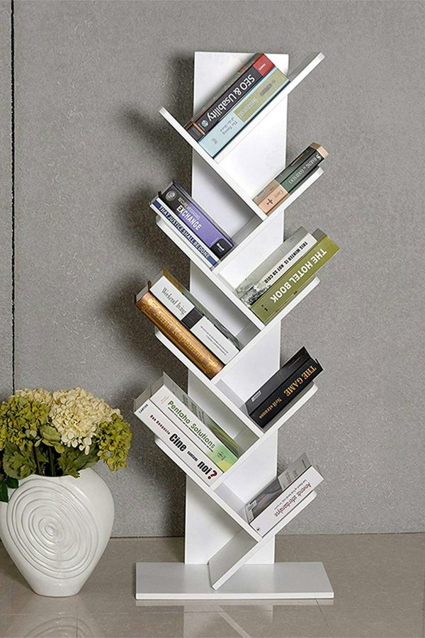 Living and Home 9 Tier Rustic Standing Tree Bookshelf
