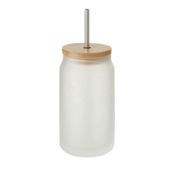 MidOcean Jarblim Sublimation 400ml Mason Jar - Transparent White - 