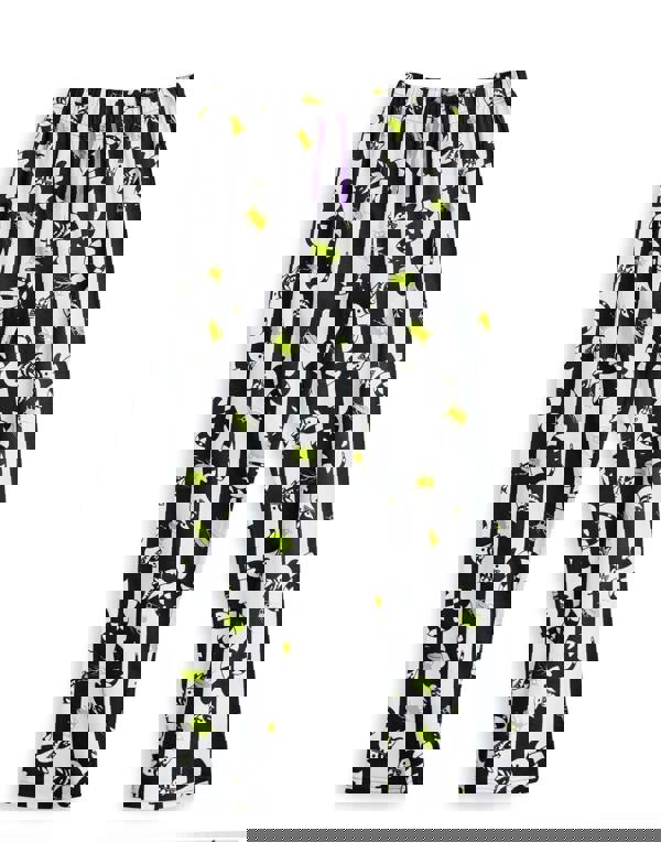 Beetlejuice Womens Multicoloured Logo Short Sleeve Long Leg Pyjama Set