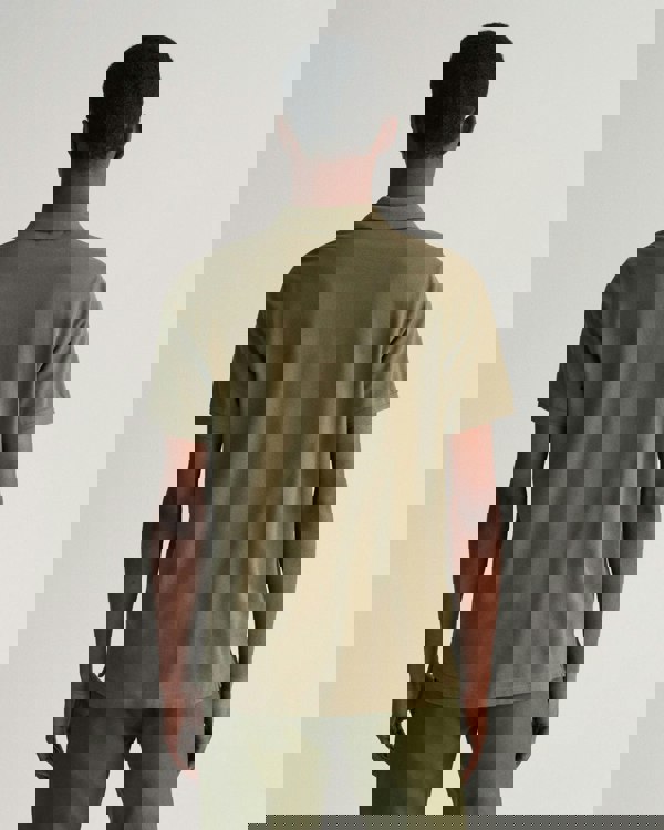 GANT Mens Regular Fit Short Sleeve Shield Logo Pique Polo - 301 Racing Green