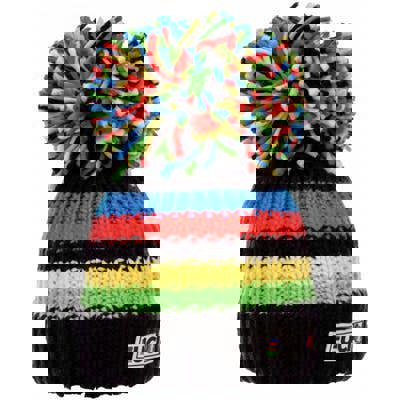 Big Bobble Hats UCI Black Rainbow Stripes