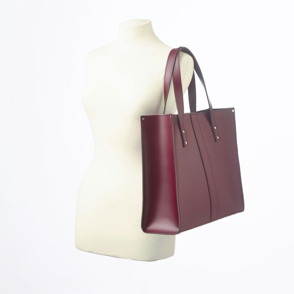 Zatchels Handmade Leather Shopper - Marsala Red