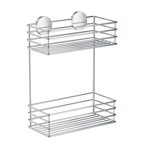 Polished chrome double shower basket