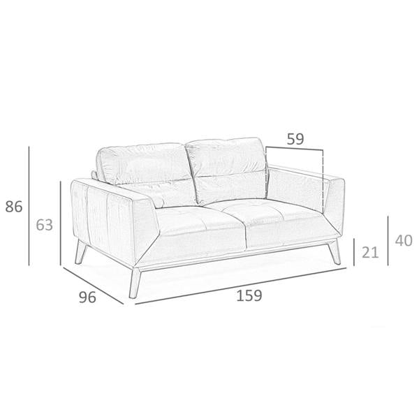 Angel Cerdá Brown leather sofa 6046/6047