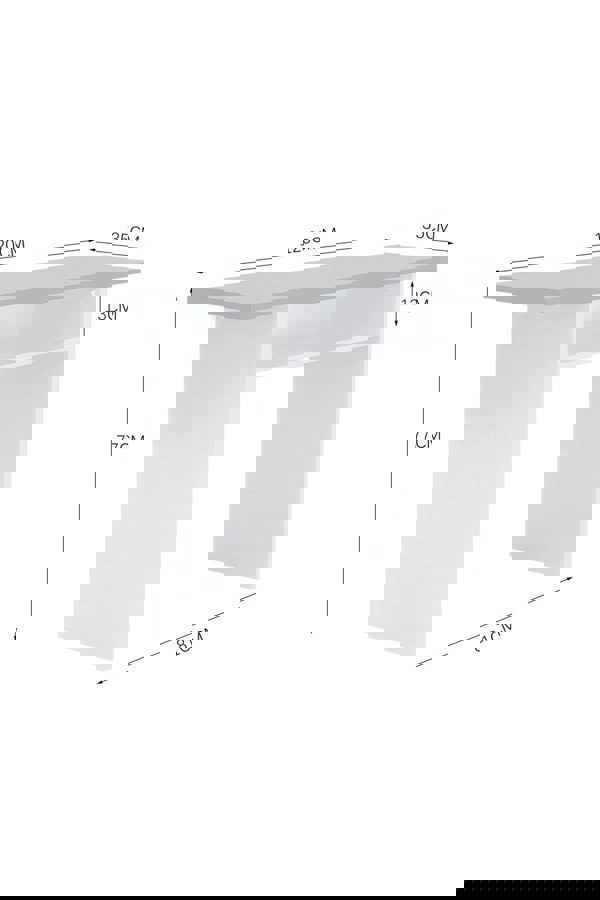 Living and Home Gray Top Rectangular Narrow Console Table Breakfast Coffee Bar Table