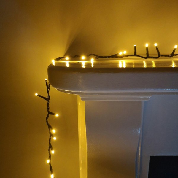 Samuel Alexander 1000 LED 25m Indoor Outdoor Christmas Multi Function Mains Operated String Lights with Timer in Vintage Gold