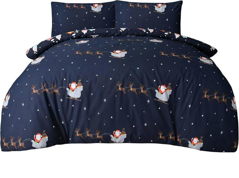 Smart Living Santa Town Reversible Polycotton Duvet Set - Multi