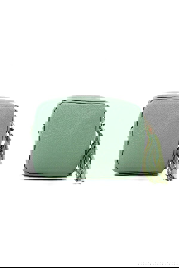 Kitise Tassel Charm Genuine Italian Leather Camera Handbag Crossbody Bag