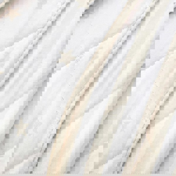 Bianca Mini Star & Stripes Cotton Reversible Bedspread Natural