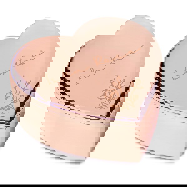 Personalised Memento Company Personalised Floral Rose Gold Heart Trinket Box