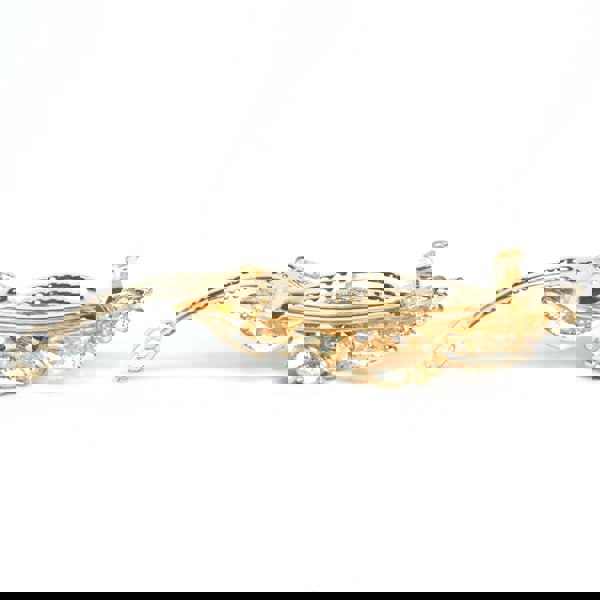 flower hair clip in gold clasp open