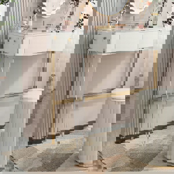 Elfriede Dressing Table, White-Rit Concept-Rit Concept