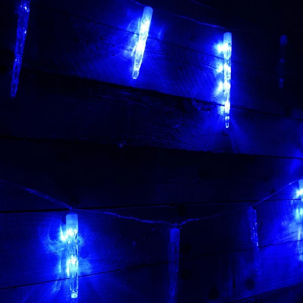Samuel Alexander 72 LED 6.9m Premier 24 Indoor Outdoor Icicle Shape Christmas Chaser Lights in Blue