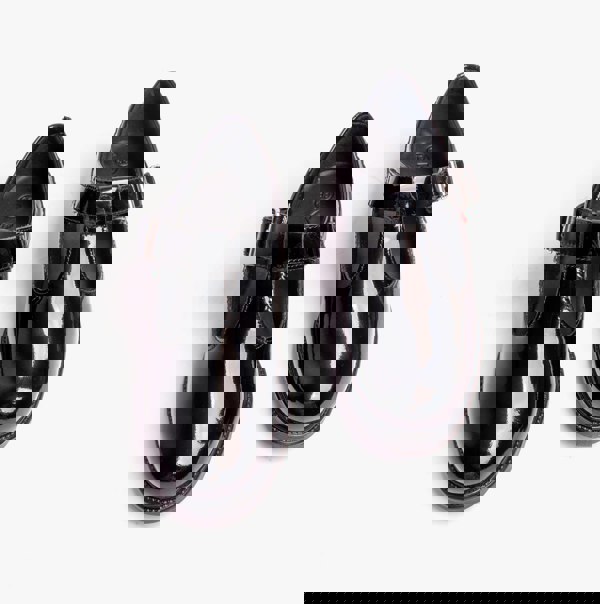 Kickers 116228 LACH T-BAR Girls School Shoes Black Patent