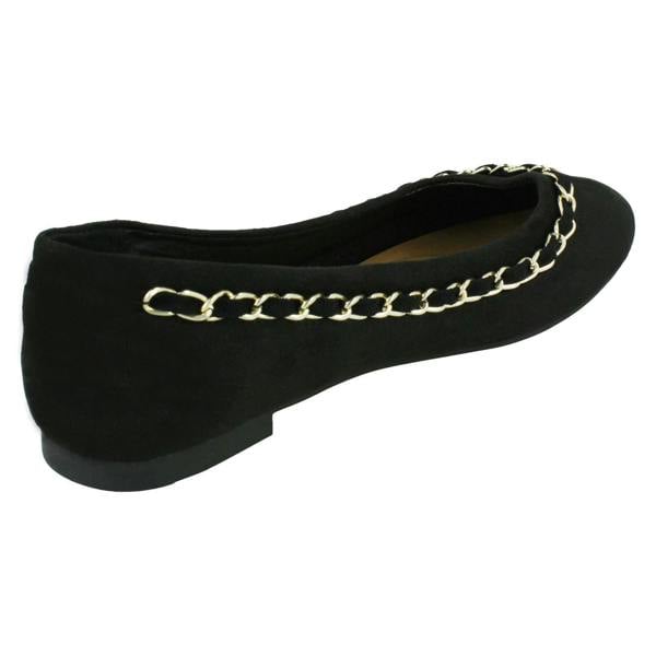 Spot On Ladies Spot On Chain Trim Ballerinas F80550