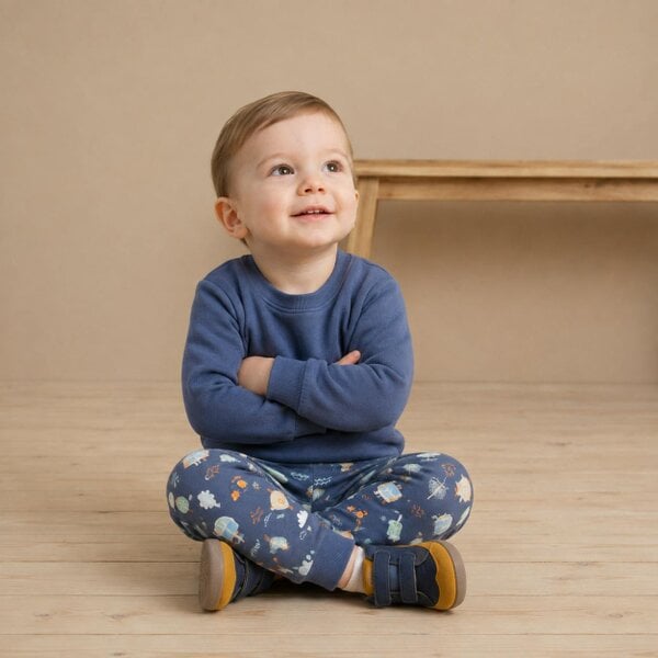 Mini Cuddles Farmyard Friends T-Shirt & Joggers (Navy)