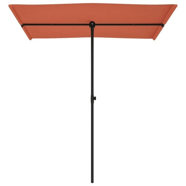 Berkfield Outdoor Parasol with Aluminium Pole 180x110 cm Terracotta