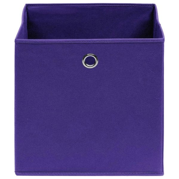 Berkfield Storage Boxes 10 pcs Purple 32x32x32 cm Fabric