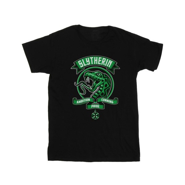 Harry Potter Boys Slytherin Toon Crest T-Shirt - Black