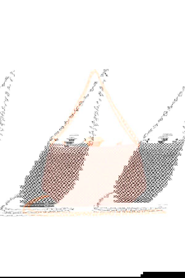 Pluspup Sparkling Evening Clutch Bag with Chain Strap and Jewel Clasp