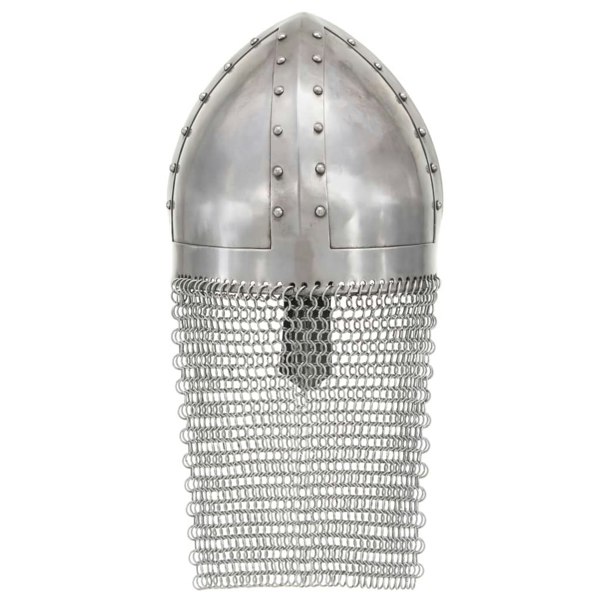 Berkfield Crusader Knight Helmet Antique Replica LARP Silver Steel