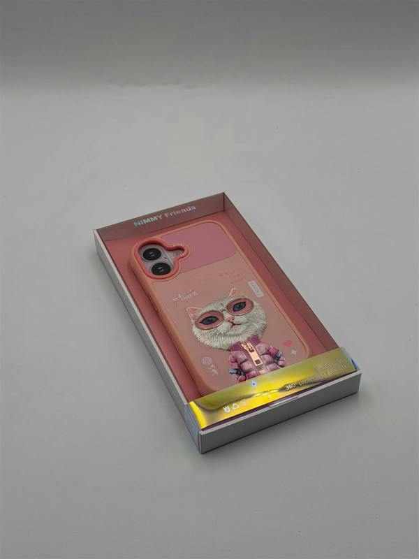 Nimmy Friends Nimmy Cool & Cute 2.0 White Rich & Beauty Cat Case with MagSafe for iPhone 17 6.3" Pink - N-KMLL-IP17-04