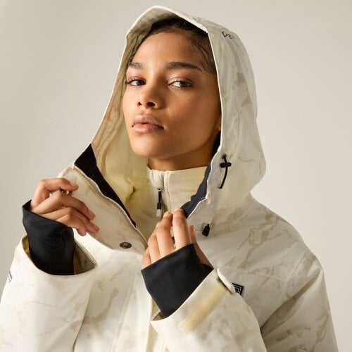 Dare 2B Womens/Ladies Snowline Cracked Effect Ski Jacket - Light Ice
