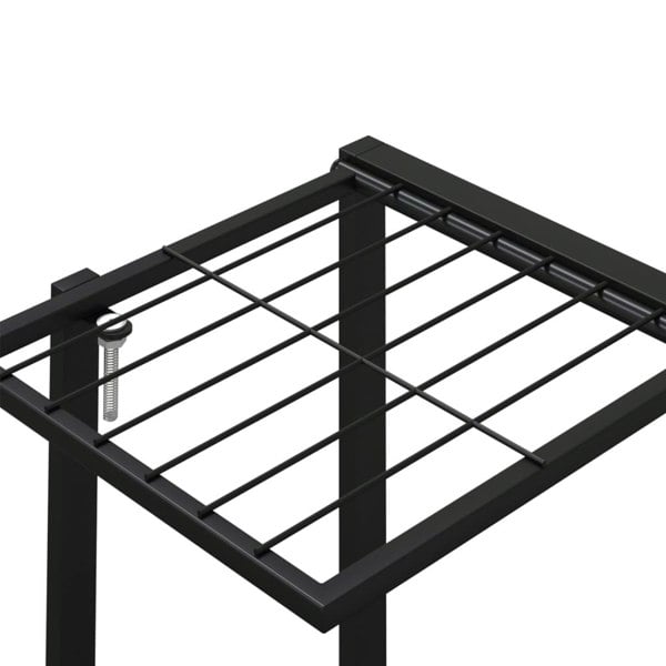 Berkfield Flower Stand 94.5x25x89 cm Black Iron