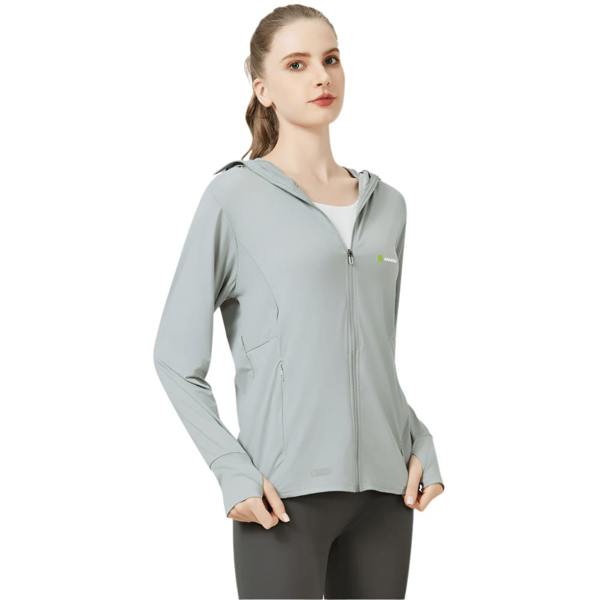 Anniou Raw Yarn Hooded Sun Protection Jacket