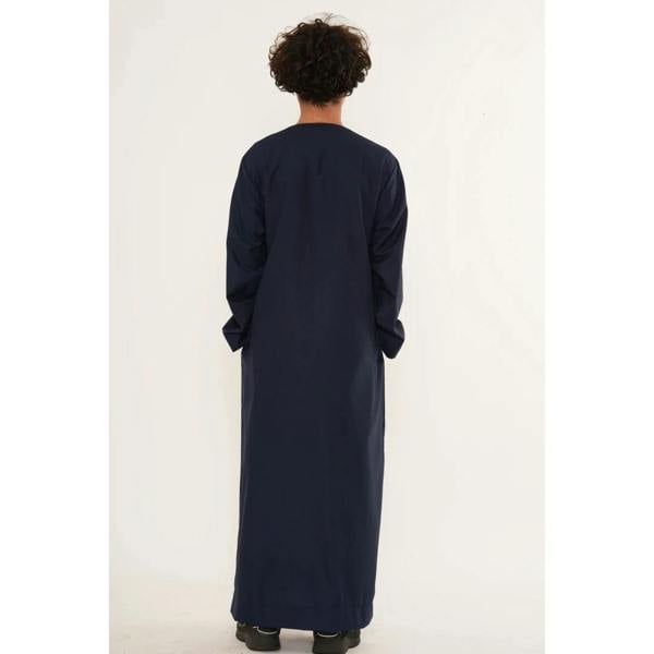 HM11 - Boy's Thobe Emirati Omani Bobble Button String Tassel - Navy - Thobez - 7