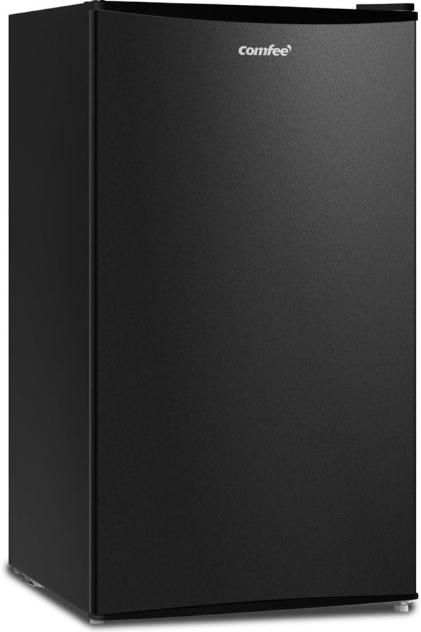 Living and Home Livingandhome RCUB0BL2(E) 60L Under-Counter Fridge, 48cm Upright Adjustable Thermostat, Reversible Door, 4-Star Freezer Rating, Black