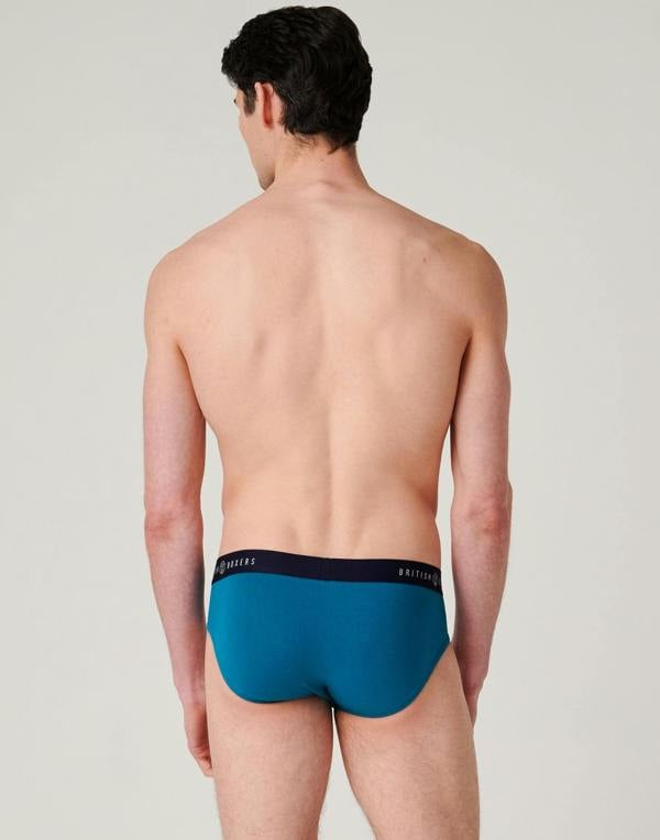 British Boxers Men's Cotton Brief – Sunset Blue