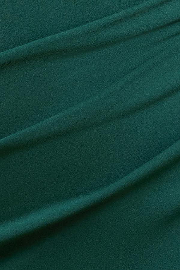 Off The Shoulder Pleated Waist Maxi Dress - Emerald Green DR2594