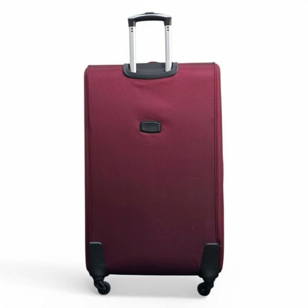 Infinity Luggage Soft Shell Lightweight Nylon Suitcase Set 4 Wheel Travel Case Holiday Bags