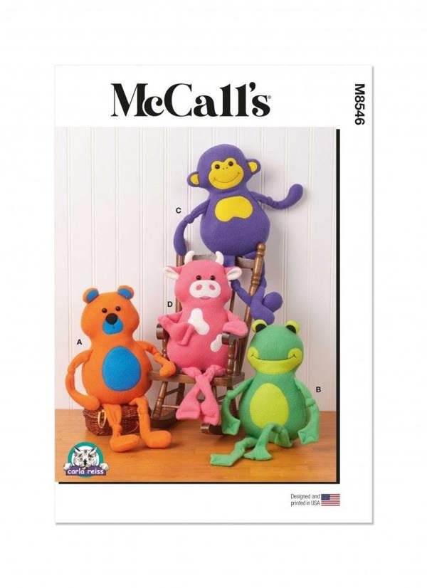 McCalls 8546 Paper Sewing Pattern – Toy, Size One Size, Intermediate