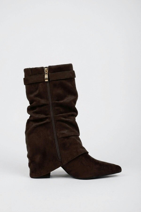 ikrush Odile Fold Over Block Heel Boots