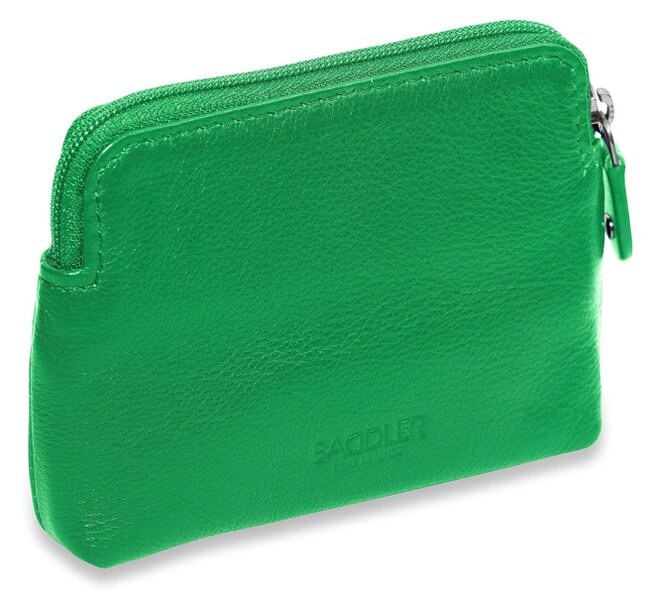 SADDLER Compact Leather Zip-Top Purse "Pia" – Handmade by Saddler | RFID Protected & Gift Boxed | Multi-Functional Card, Coin & Key Holder