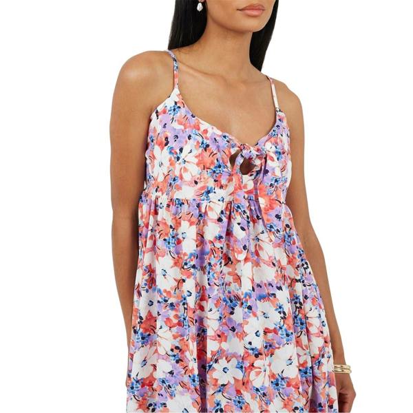 Brave Soul Womens/Ladies Floral Spaghetti Strap Maxi Dress - Coral/Purple - 