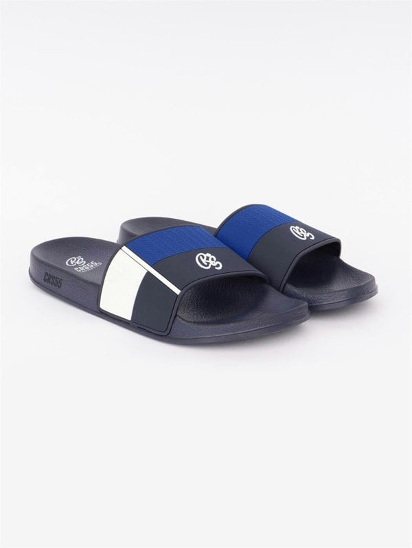 Crosshatch Rentrays Sliders Navy/Blue