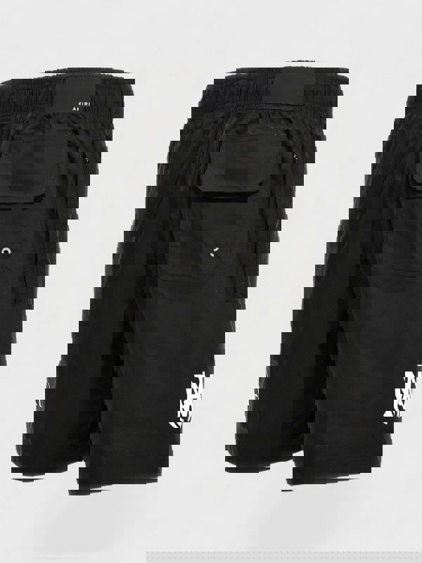 Amiri Double Logo Swim Trunk Black
