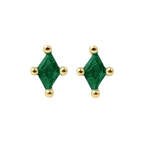 Tiny Emerald Stud May Birthstone Earrings