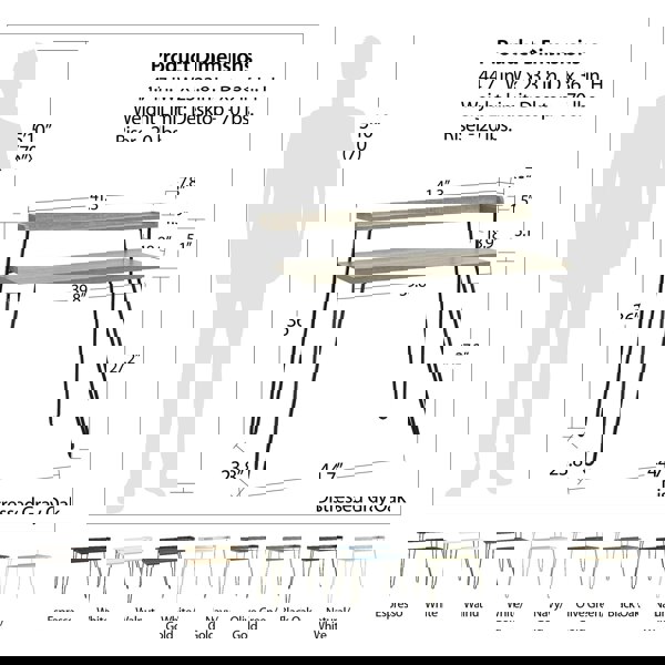Dorel Home Haven Retro Desk with Riser in Distressed Grey Oak