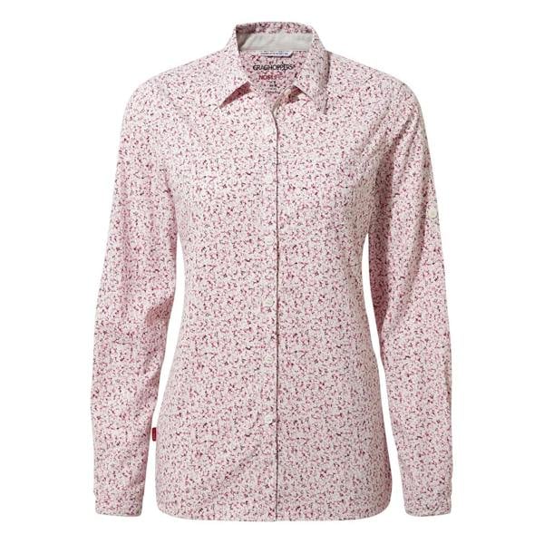 Craghoppers Womens/Ladies Regular Long-Sleeved Shirt - Raspberry - 