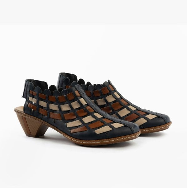 Rieker 46778-14 Womens Shoes - Blue Combination